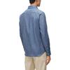 HUGO BOSS Shirts Men's Blue Lapel Moderate Shirt 50490426-413