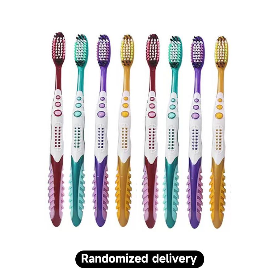 Unknown Color Shipment 4/12pcs Manual Hard Hair Toothbrush for Efficient Oral Cleaning, Individually Packaged for Adults