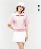 Duvic Women'S Zip-Up Wide Collar Short Sleeve T-Shirt Dd2Wts101