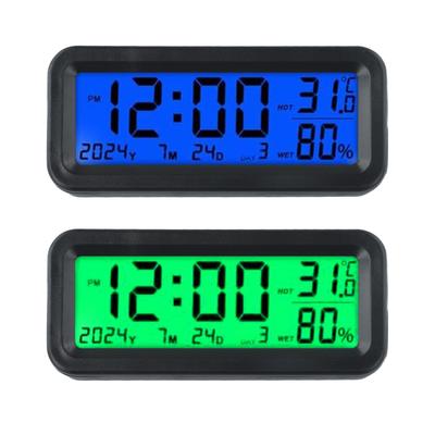 Mini Orologio Estetico Solare per Cruscotti di Veicoli con Indicazione Temperatura