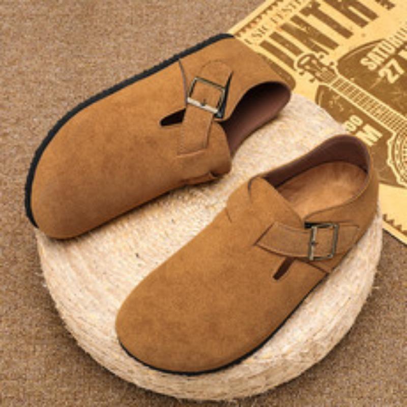 Comwarm Cork Clogs Slippers For Men Summer Slip-on House Flat Sandals Men Beach Slippers Women Cork Slippers Fashion Mules