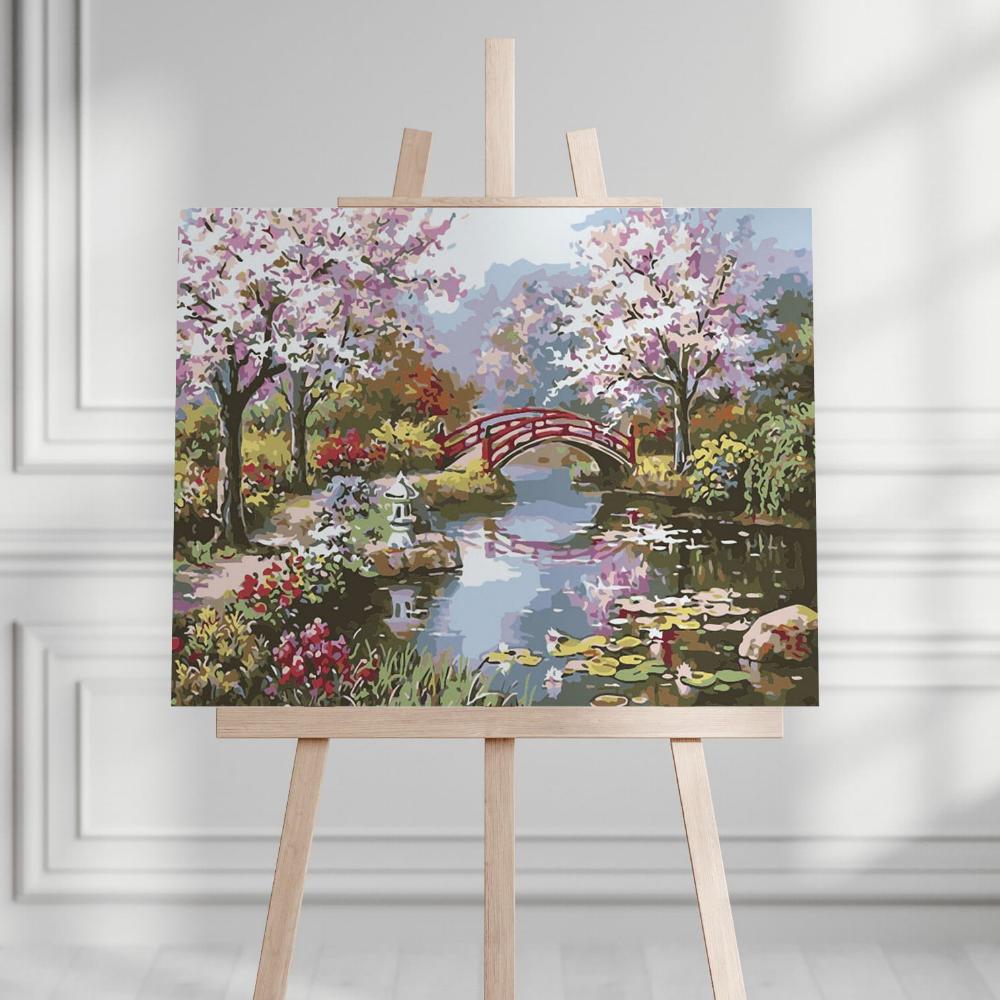 Malowanie Po Numerach Obrazy Do Malowania - Pejzaż, Wiosenny Park 50X40 Cm