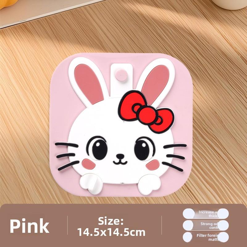 

Floor Drain Anti-odor Silicone Pad, Sewer Anti-odor Silicone Cover, Bathroom and Toilet Anti-insect and Anti-odor Backflow Magic Tool Cute rabbit