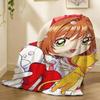 Cardcaptor Sakura Throw Lightweight 240g Flannel Blanket Soft Skin-friendly for Summer Cooling