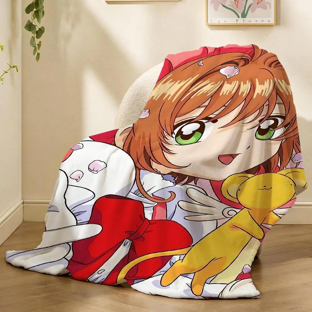Cardcaptor Sakura Throw Lightweight 240g Flannel Blanket Soft Skin-friendly for Summer Cooling