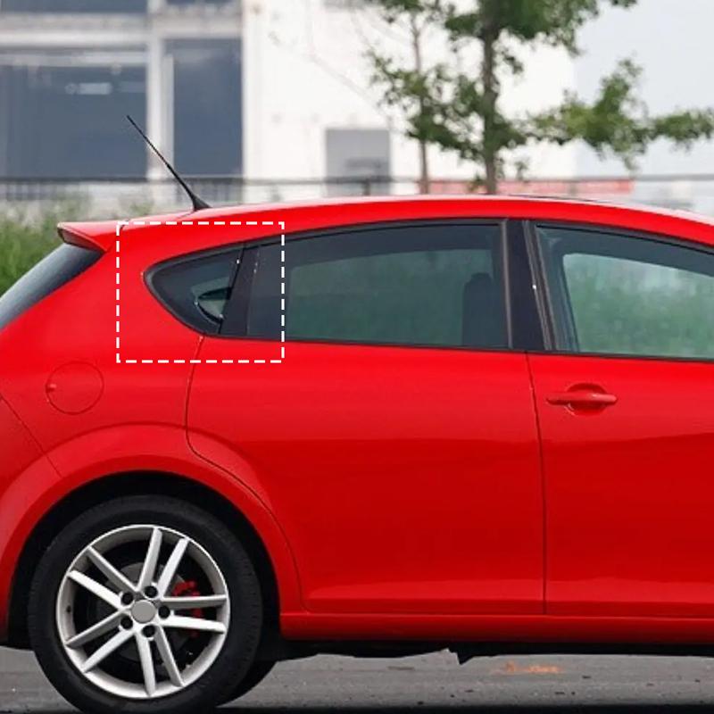 For Seat Leon 2008-2012 ABS Black Car Rear Triangular Blind Decorative Cover Car Accessories