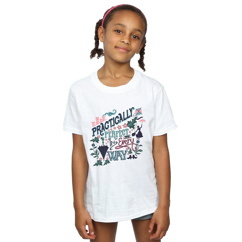 Mary poppins Jenter praktisk talt perfekt på alle måter T-skjorte i bomull