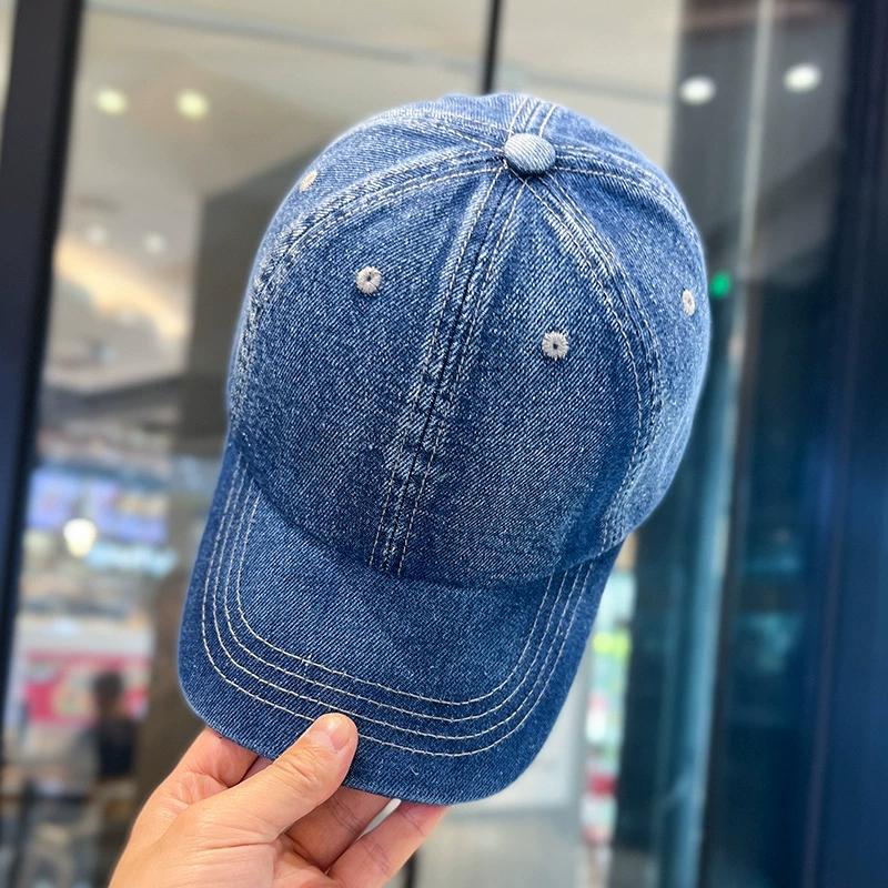 Hip Hop Denim Baseball Cap For Women Men Solid Color Snapback Adjustable Sunshade Hat JK Solid Y2K Korean Girl Dad Trucker Caps KTY