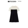 PEACEBIRD Women's Summer Spliced Short Sleeve Dress