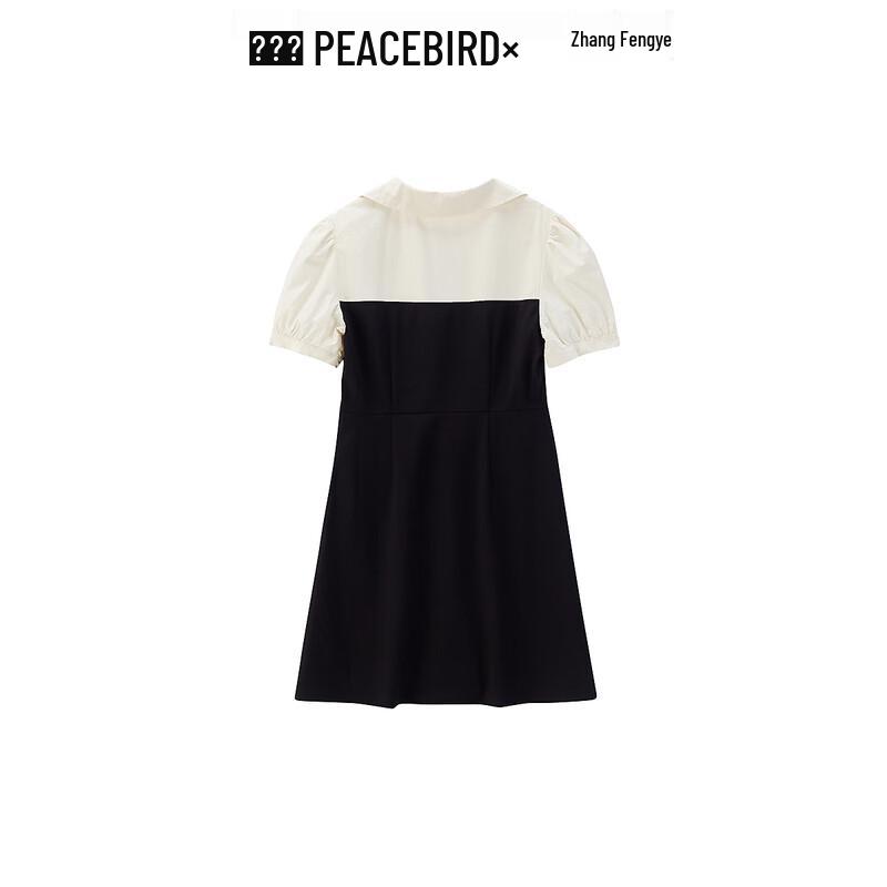 PEACEBIRD Women's Summer Spliced Short Sleeve Dress