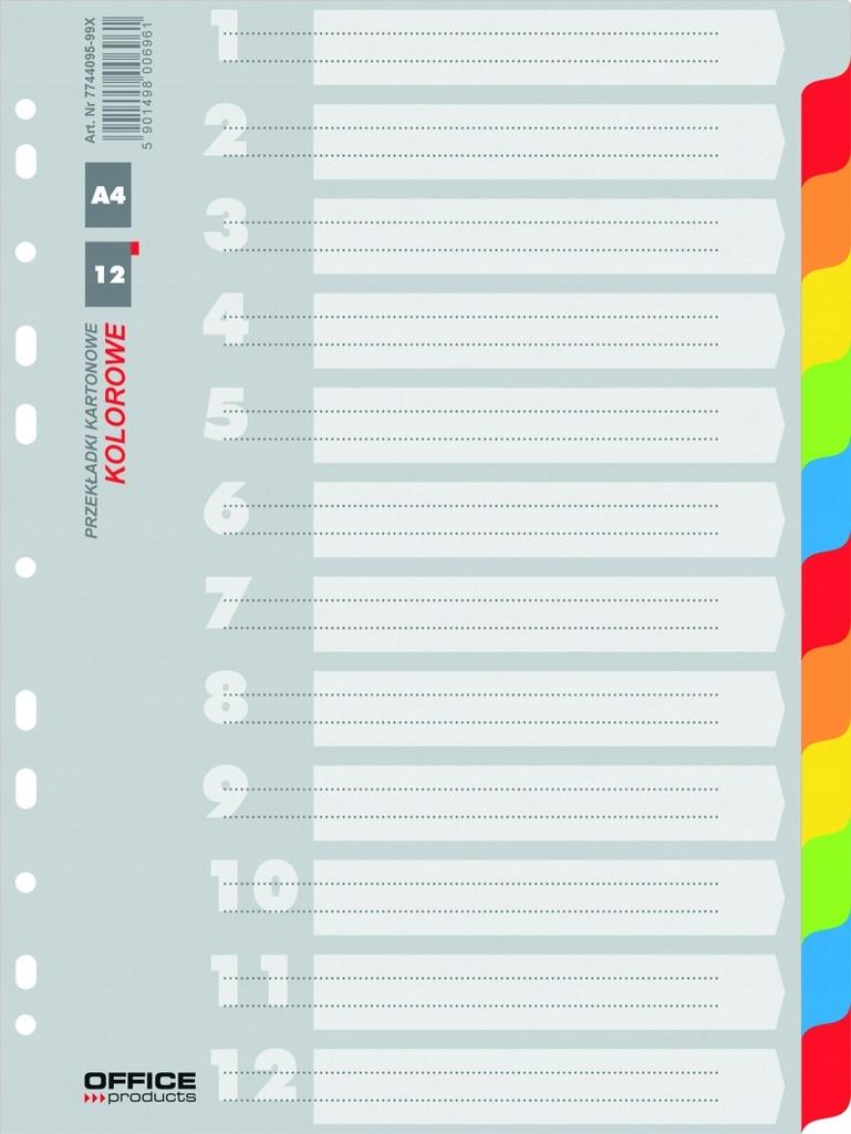 A4 Office Cardboard Divider /12 Colors/ 21071221-99