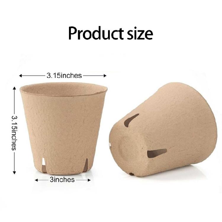 100pack Peat Pots for Seedling Outdoor Garden Germination Nursery Pots Pulps Biodegradables Seedling Starter Pots