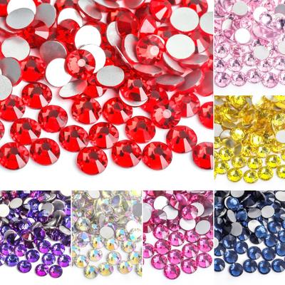 Weichen Rhinestone Flat Bottom Diamond Manicure Diamond Glass Crystal Round Diy Sticker Diamond Jewelry Accessories White