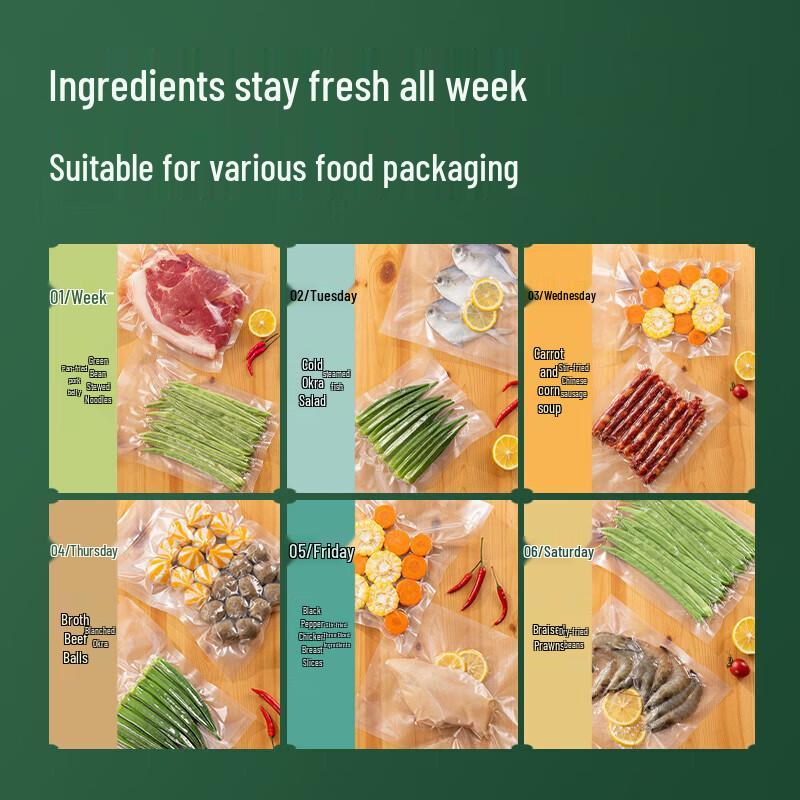 Deli Vacuum Food Sealer Bags CN plug (adapter included)
