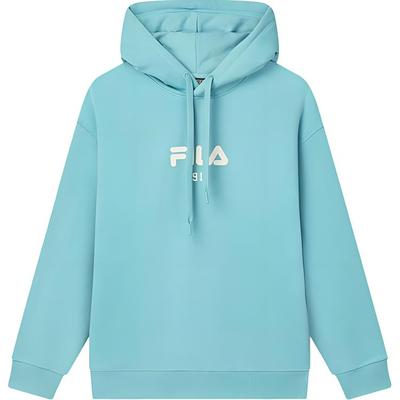 Fila Original Bequemes Weiches Locker Gestricktes Langarm-Fleece-Sweatshirt Unisex-Sweatshirt Himmelblau F51M449202F-LB