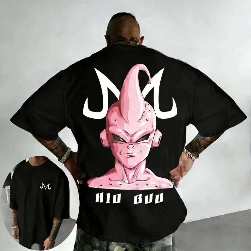 

Dragon Ball Z Kid Buu TShirt Harajuku Anime Graphic Print Pure Cotton Crew Neck Fashion Streetwear Tops For Men Women S