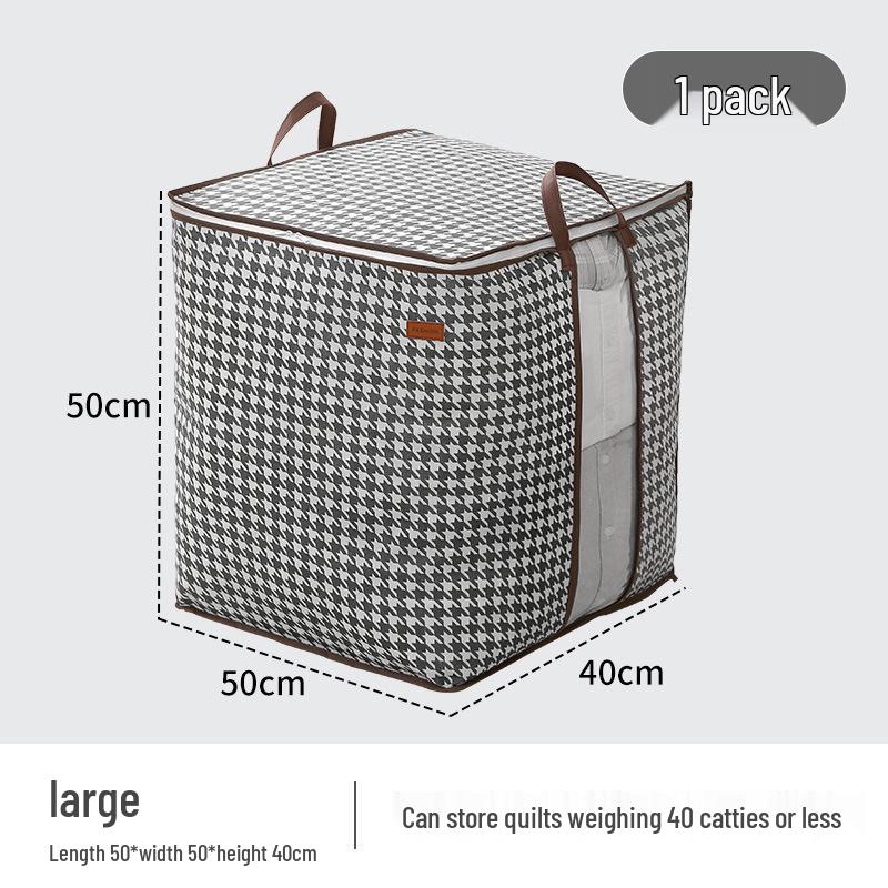 Foldable Cotton Quilt Storage Bag - Large Capacity, Dustproof, Moistureproof for Wardrobe or Moving