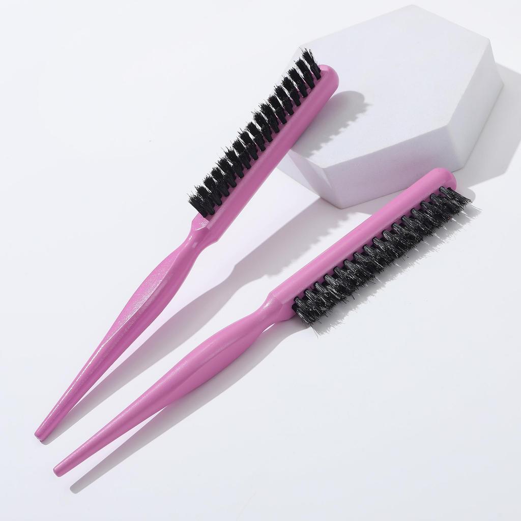 Cross-Border Triple Row Boar Bristle Styling and Teasing Comb with Pointed Tail