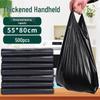 Black Plastic Vest Handle Shopping Bags