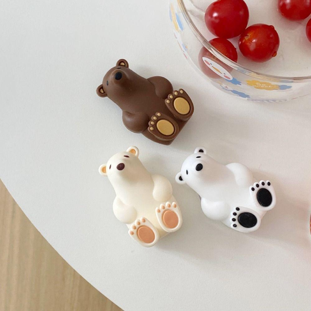 Suport pentru periuță de dinți pentru urs polar din PVC, suport pentru periuță de dinți cu ventuză, baie creativă