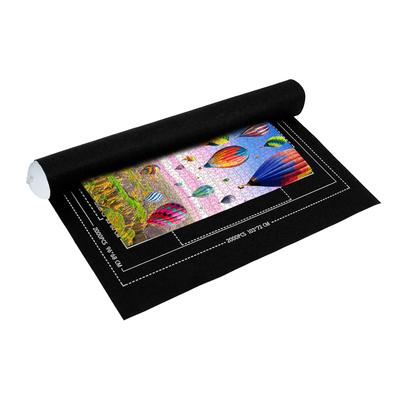 Jigsaw Mat Keep Neat and Organized Roll Up Puzzle Pad with Non-slip Bottom Jigsaw Puzzle Keeper with Auxiliary Line Felt Saver P