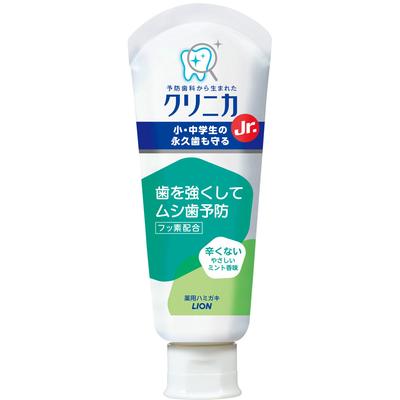 Clinica Jr. Escova de Dentes, Sabor Suave de Menta, Pasta de Dentes 60g (Quase droga) Crianças Aderir a uma quantidade adequada de escova de dentes e usar. Criança
