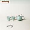 Ru Kiln Sky Blue Tea Set Complete Set Elegant Tea Ceremony Set Household Teapot And Tea Cup Set Chinese Tea Set Collection Gift