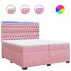 Maison Exclusive - Sommier à lattes de lit avec matelas Rose 200x200 cm Velours