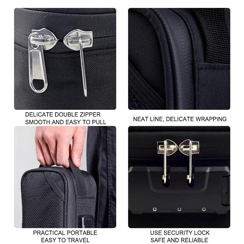 Combination Lock Smell Proof Bag Waterproof Smooth zipper Odorless Storage Case Blocks Out Smells Portable Medicine Lock Box