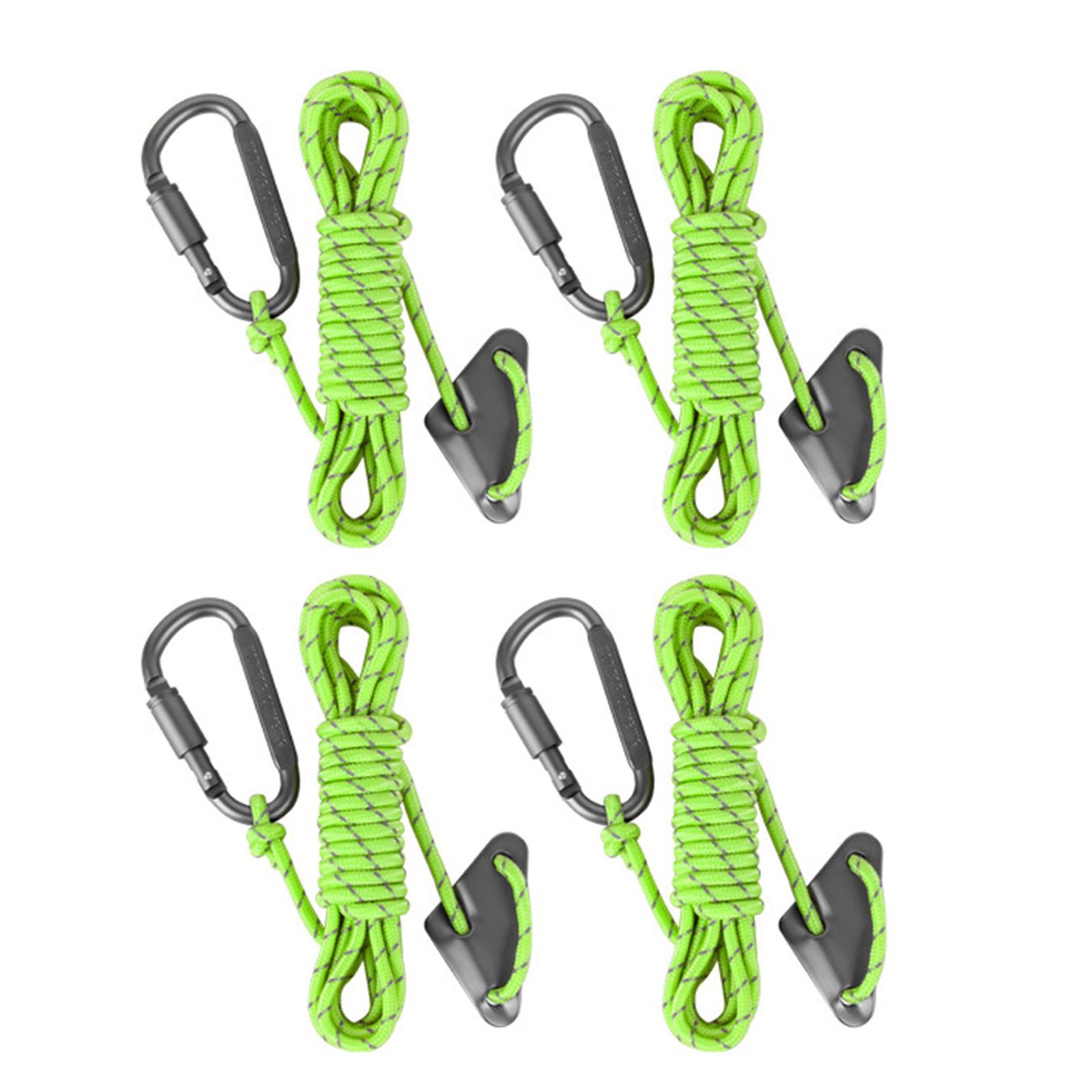 

4Pcs Reflective Tent Guy Ropes Outdoor Tent Guide Rope Wind Line with Aluminum Guy Rope Tensioner for Camping Hiking разноцветный