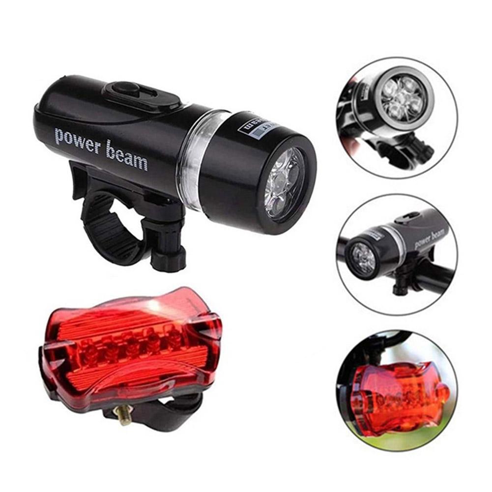 LED Bicycle Front Rear Light Set MTB Bike Headlight Taillight Night Riding Safety Warning Head Tail Lamp Cycling Accessories