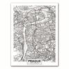 Poster con Parole Nero Bianco Mappa Città Parigi Londra New York Stampa Nordica Pittura su Tela Quadro da Parete per Soggiorno Decorazioni per la Casa