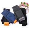 Hohe Taille Samtjeans Damen Frühling und Herbst Neue trendige und dünne elastische Hosen Schwarze Hosen Große Größe
