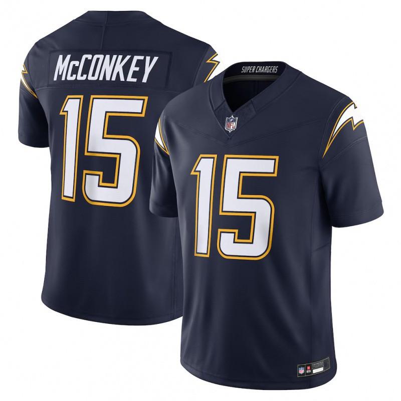 Los Angeles Chargers 15 Ladd McConkey Fotbalový dres Pánský Sportovní Hrací Dres