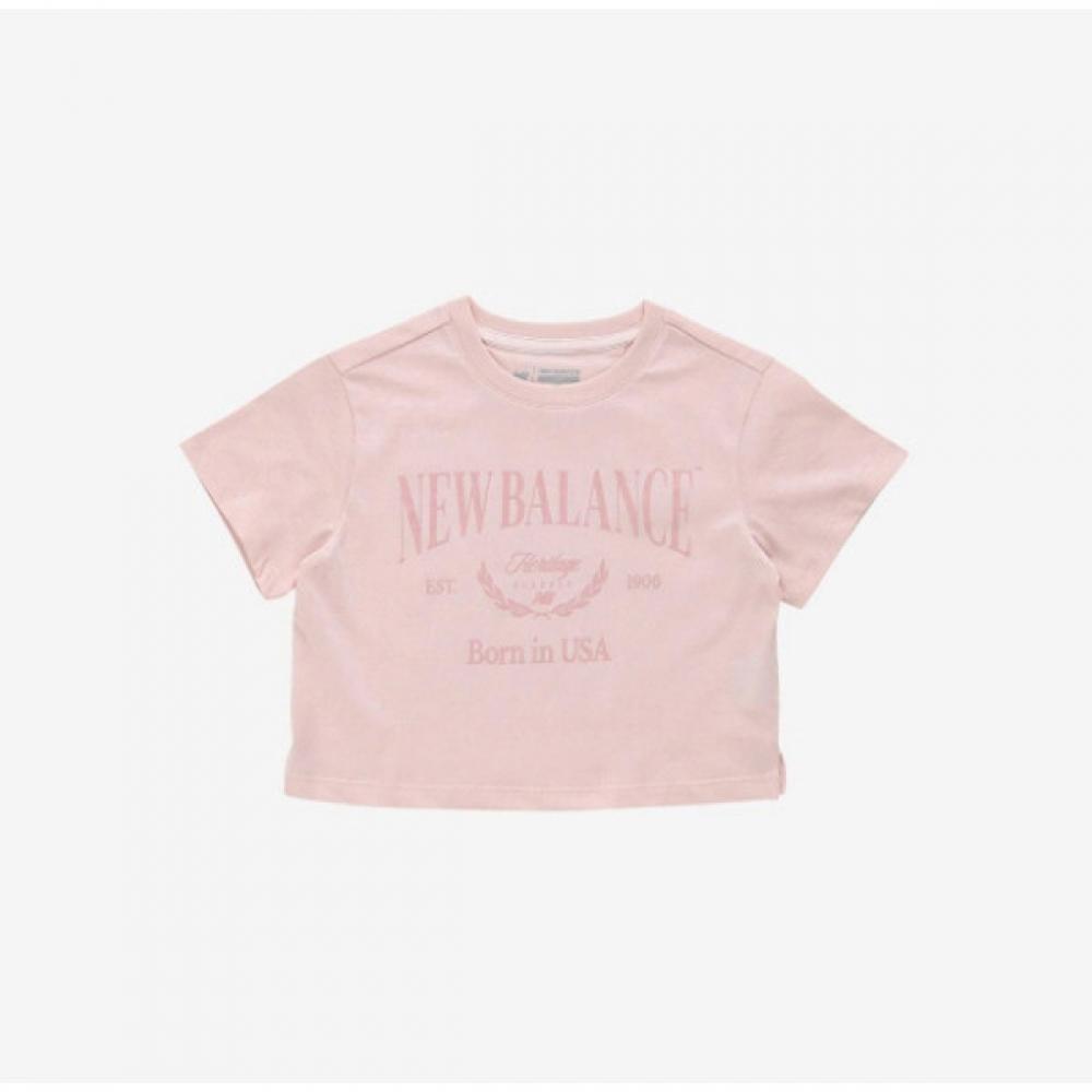 New Balance Kids Girls  Cropped Short Sleeve Tee B1 Nk9ef2801g 19 26 39