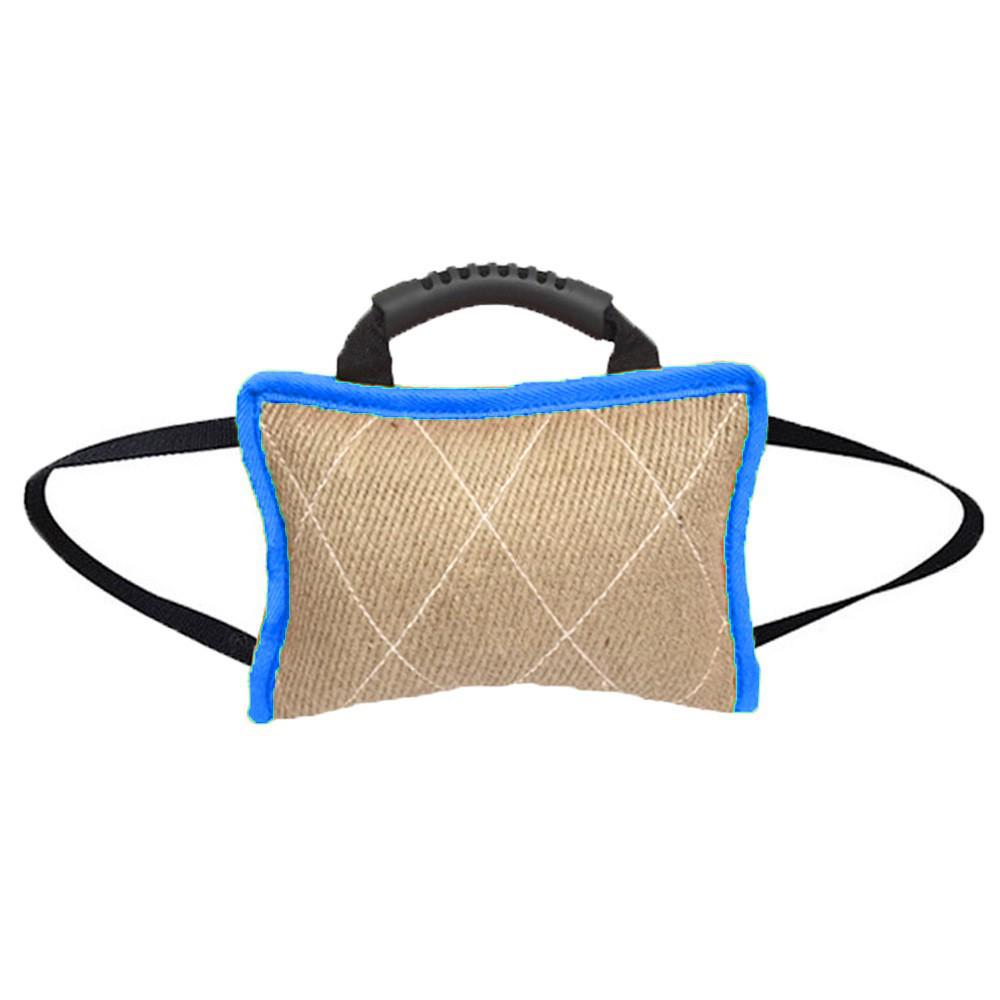 Strapazierfähiges Hunde Trainingsbeißkissen mit Köperjute und Beißstock