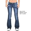 Women Jeans Elastic Slim Fit Gradient Flared Low Rise Lady Pants Daily Clothes