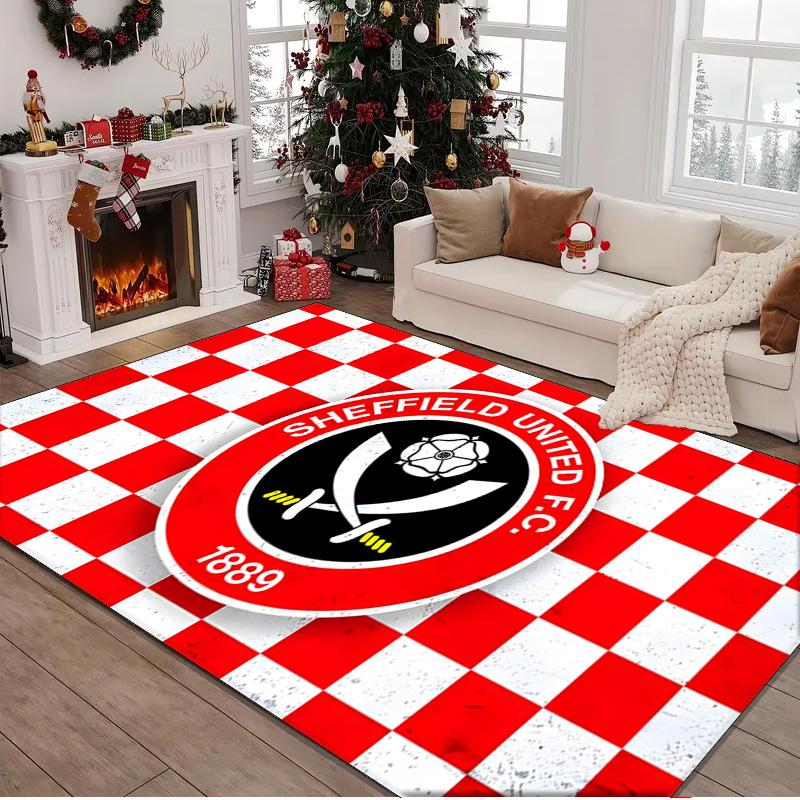 1PC rug Sheffield Team Crest Carpet, Chair Rug,Area Rug for Office Bedroom living rooms bedroom, Doormat decor Christmas fan gifts