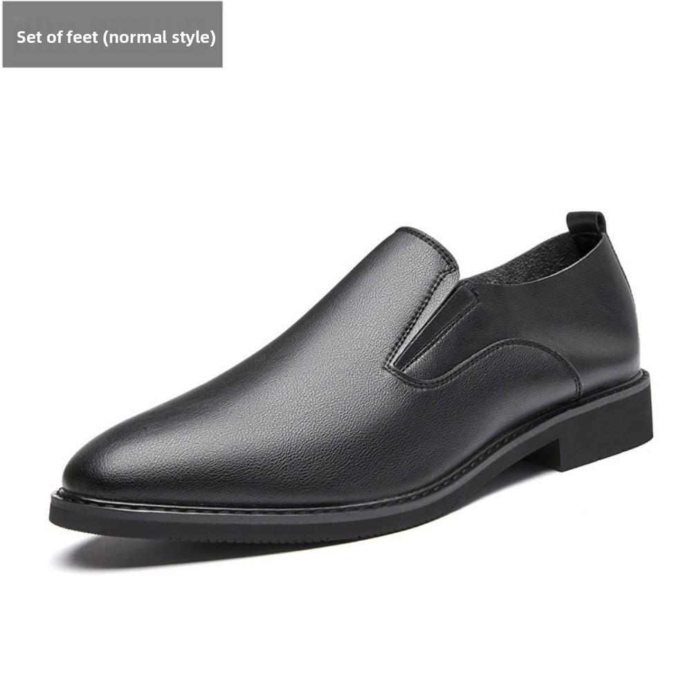 Mens Leather Shoes Soft Sole Comfortable Business Casual Dress Shoes Youth Fashion Shoes