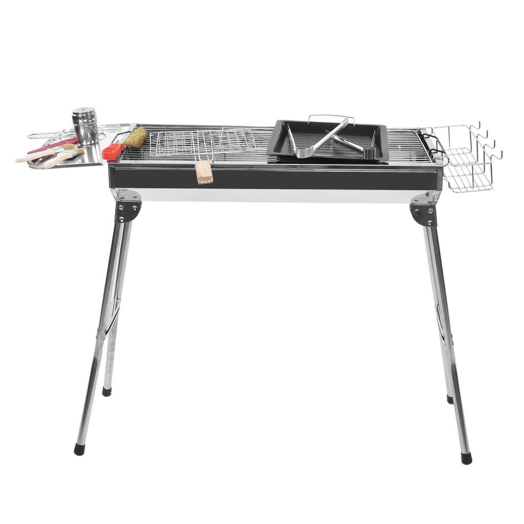 50 Pcs Full Set of Barbecue Stove Thicken Stainless Steel Barbecue Grill Carbon Barbecue Stove Rack