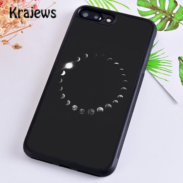 Krajews Moonlight Moon Phases Phone Case Cover For iPhone 16 15 SE2020 14 6 7 8 Plus 11 12 13 Pro Max Plus Coque Shell Fundas