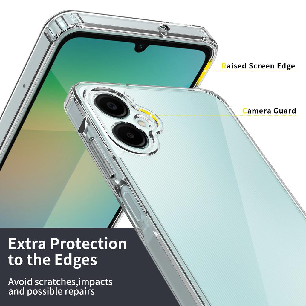 For Samsung Galaxy A06 5G Clear Phone Case TPU+Acrylic Shockproof Phone Back Cover