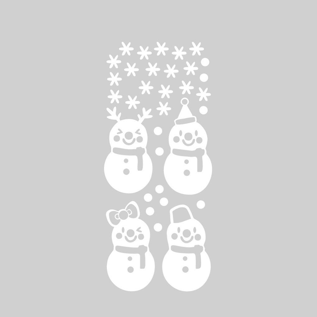 Christmas Snowman Design Wall Sticker Decal Removable PVC Bedroom Living Room Wall Art Mural Decor
