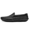 2024 Black Men Shoes Casual Genuine Leather Mens Loafers Moccasins Luxury Brand Italian Breathable Slip On Boat Shoes