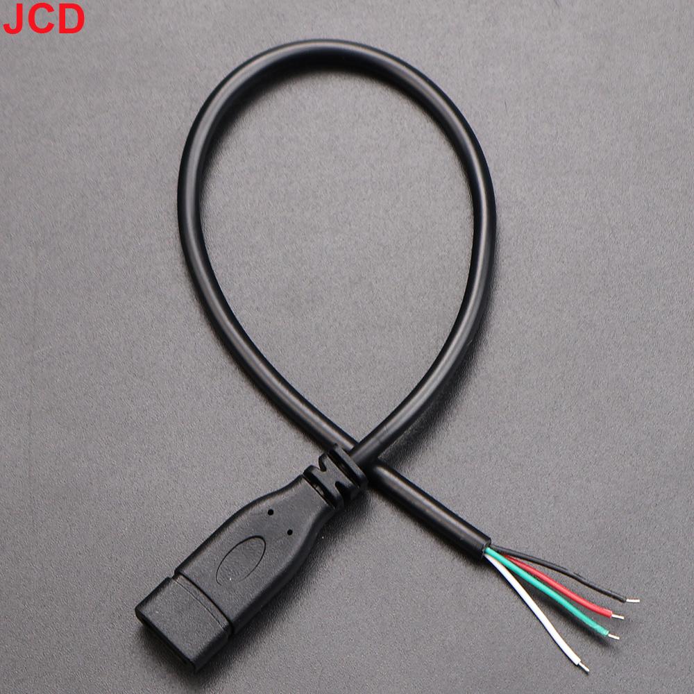 5pcs 2Pin 4Pin Micro USB / Type C Charger Connector USB 2.0 Type A Male Female Power Supply Extension Cable Wire DIY Data Line