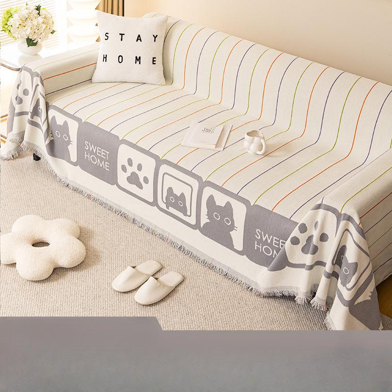 Ins Chenille Диванное Полотенце Anti Cat Scratch All-inclusive Диванный Чехол Four Seasons Универсальный Диванный Чехол Ткань Полное Покрытие Диванное Одеяло 180*130cm