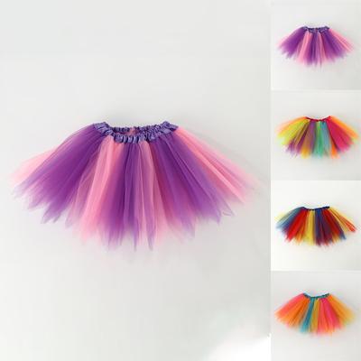 Children's Fashionable And Comfortable Colorful Patchwork Short Skirt