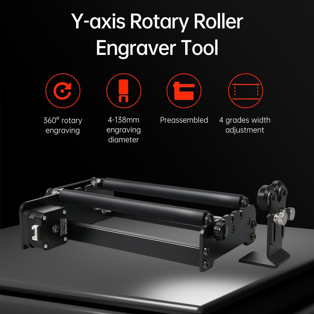 Rulle Y Rulle 360 grader Roterende til 4-138mm Forskellige Graveringsdiametre 4 Gear Justeringer til Gravering af Cylindre