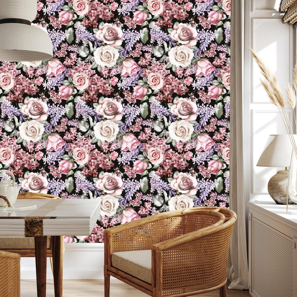 Colorful Roses Wallpaper for Living Room and Bedroom 50x1000