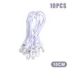 10 Peças 10/15/25cm Corda Elástica Cordão Elástico Nylon Bungee Para Lanterna Chave Bastão de Caminhada Garrafa de Água Organizador de Equipamento Viagem Ca